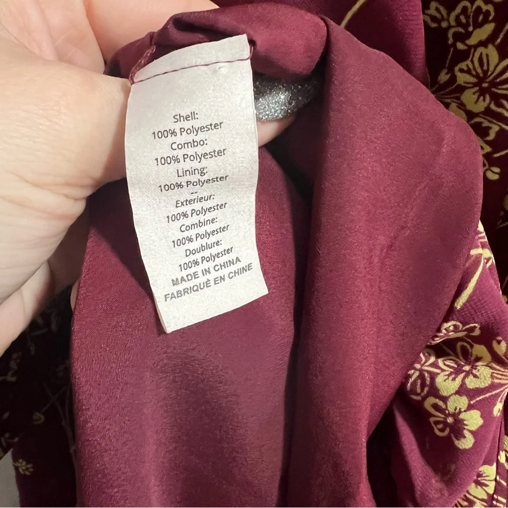 Cinq A Sept Zola Floral Print Chiffon Dress In Merlot/Starfruit